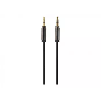 Gembird Kabel CCAP-444-0.75M (Mini Jack M - Mini Jack M, 0,75m, Kolor Czarny) Kabel Audio 3.5mm Czarny (CCAP-444-0.75M)