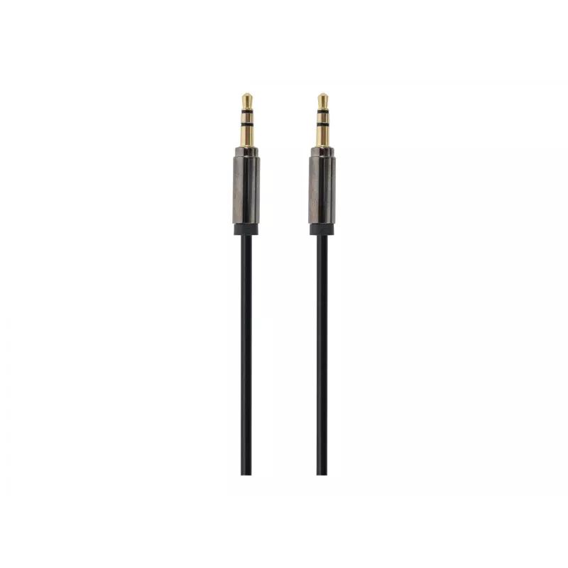 Gembird Kabel CCAP-444-0.75M (Mini Jack M - Mini Jack M, 0,75m, Kolor Czarny) Kabel Audio 3.5mm Czarny (CCAP-444-0.75M)