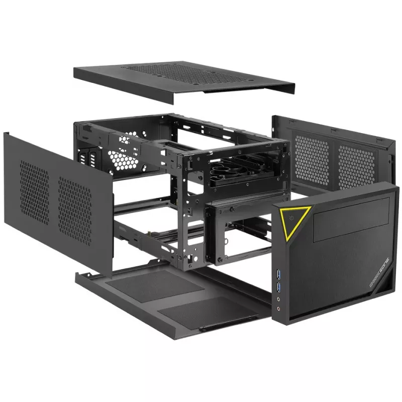 Obudowa PC Sharkoon SHARK ZONE C10 Mini-ITX Czarna, Żółta