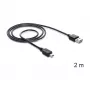 Kabel USB DeLOCK 85554 USB 2.0 2m USB A Mini-USB B Czarny