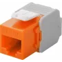 Wentronic Goobay CAT 6a KeyStone RJ45 Jack, nieekranowane, 500MHz, pomarańczowo-białe (90690)