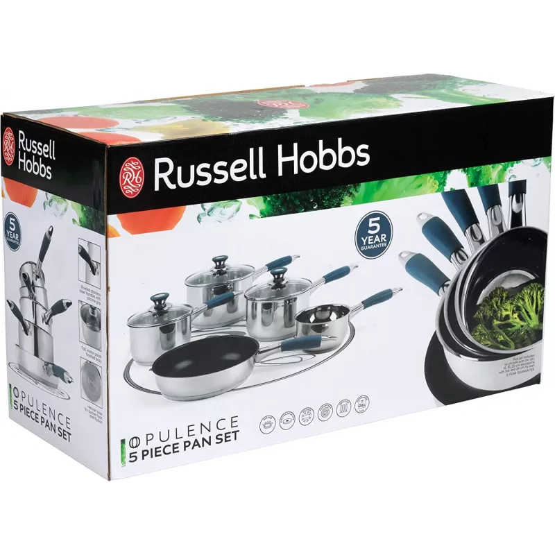 Zestaw garnków Russell Hobbs RH01179EU, 5 elementów, niebieski