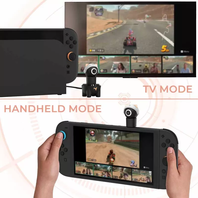 Subsonic Playcam 1080 2w1 HD Mini Kamera dla Nintendo Switch 2 Czerwona