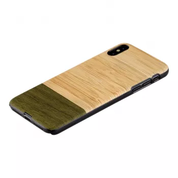Etui na smartfona man and wood dla iPhone XS Max — tył z drewna bamboo forest, ochronna powłoka