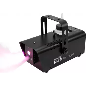 Hybrydowy nebulizator LED EUROLITE N-19 RGB (model 51702090) — efekty LED RGB, hybrydowa emisja mgły