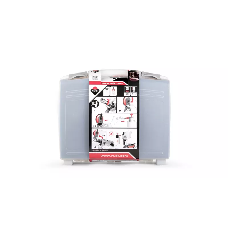 Zestaw wierteł RUBI Easy Gres Plus Kit — 7 szt. wierteł diamentowych, długość 27 mm, do porcelany, z walizką