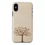 Etui na smartfon man and wood iPhone X/XS, drewno jabłoni, czarne