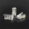 Złącze modularne RJ45 QOLTEC 54556 CAT6 FTP, srebrne, 18×22×11 mm, opakowanie 100 szt.