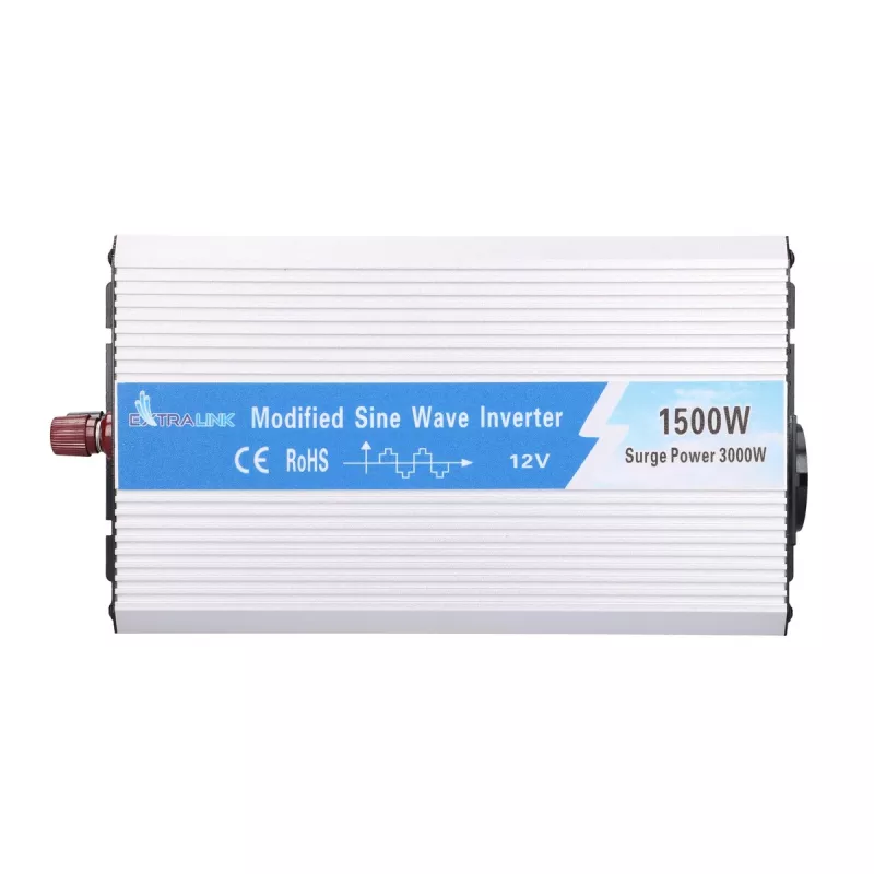 Przetwornica napięcia Extralink 12 V - 230 V, 1500 W, sinus modyfikowany OPIM-1500W