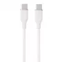 Kabel silikonowy USB Type-C - Type-C, 60W (Biały, 1m)
