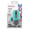 Mysz bezprzewodowa DEFENDER Silent Click C Mint 52294 — symetryczna, 1600 DPI, nano USB 2.4 GHz