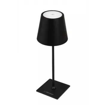 Lampka biurkowa LED ESPERANZA ELD119K Czarna — 3W, 4000K, 200 lm, USB-C, bateria 2400 mAh, wysokość 400 mm