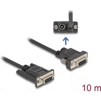 Kabel szeregowy DeLOCK 88240 10 m DB-9 Czarny