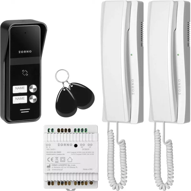 Interkom ORNO OR-DOM-BA-936ZD/W 2-przewodowy/2-rodzinny