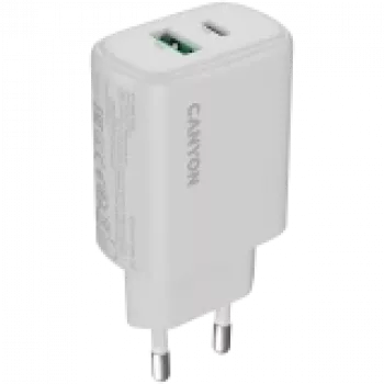Ładowarka CANYON OnCharge 250 25W 1xPD 1xQC EU Biała