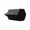 Ładowarka CANYON HEXAGON 65 GaN 65W 2xPD 1xQC EU Czarna (CND-CHAHEX65B)