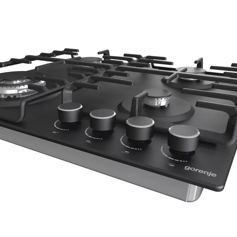 Gorenje Hob GW642AB Gazowa Liczba palników/stref gotowania 4 Pokrętła obrotowe Czarny