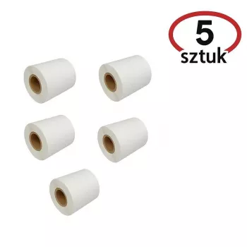 Etykiety termiczne BESTPAK 50 × 30 mm — termiczne bezpośrednie, klej HotMelt, 5 × 1000 arkuszy (łącznie 5000), białe