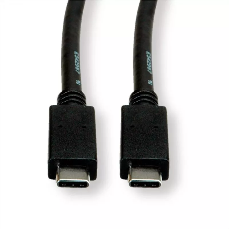 ROLINE USB3.2Gen2 kabel PD 20V5A Type C-C ST/ST 0.5m - Kabel - Cyfrowy/Dane - 0,5 m (11.99.9057)