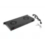 Panel wentylatora LANBERG AK-1502-B, 1U rack, 2 wentylatory, 230V, 38W, 483×44.5×192 mm, czarny