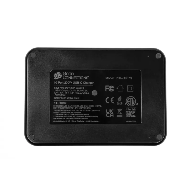 Alcasa PCA-D007S ładowarka do urządzeń mobilnych Tablet Czarny AC Szybkie ładowanie Wewnętrzna
