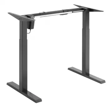 Ergo Office Biurko z Elektryczną Regulacją Wysokości, Szare, Maks. Wysokość 123 cm, 80 kg - bez Blatu, do Pracy Stojącej i Siedzącej, ER-433