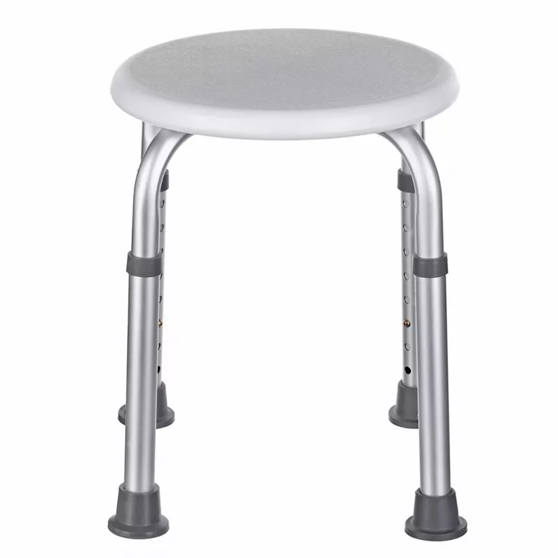 Okrągły aluminiowy stołek prysznicowy