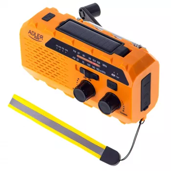 Przenośne radio Adler AD 1197 z latarką i funkcją alarmu