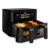 Frytkownica powietrzna Tristar FR-9075 Double 9 L, 2500 W, sterowanie dotykowe, LCD, czarny, min 60 °C