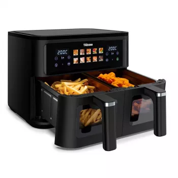 Frytkownica powietrzna Tristar FR-9075 Double 9 L, 2500 W, sterowanie dotykowe, LCD, czarny, min 60 °C