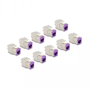 DeLOCK 88121 moduł keystone płaski fioletowy RJ-45 10 szt.