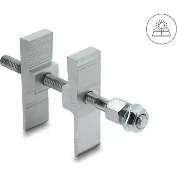 Uchwyt Delock do bariery odstraszającej zwierzęta / odstraszacza ptaków do fotowoltaicznych modułów słonecznych, aluminium (90997)