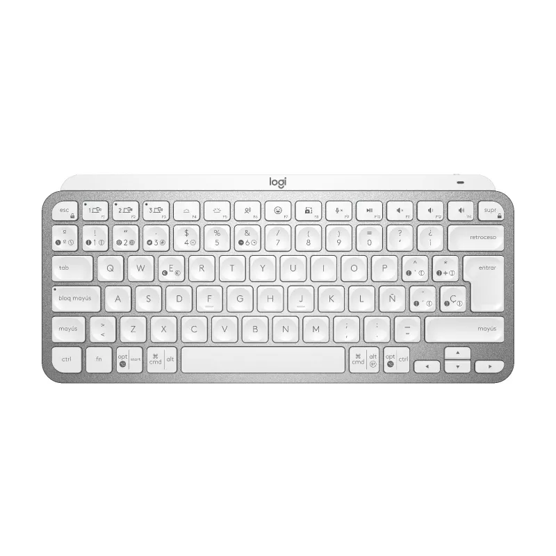 Mxkeys Mini Wrls Illuminated KB Pale szary - Esp - Mediter