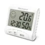 Elektroniczny higrometr wewnętrzny Medisana HG 100 — termometr cyfrowy, wilgotność 20–90%, temp. -10–50 °C, wyświetlacz stołowy, bateria AAA