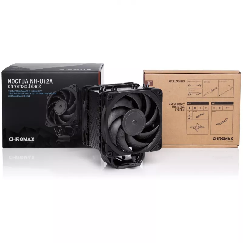 Noctua NH-U12A CHROMAX.Czarny chłodzenie procesora