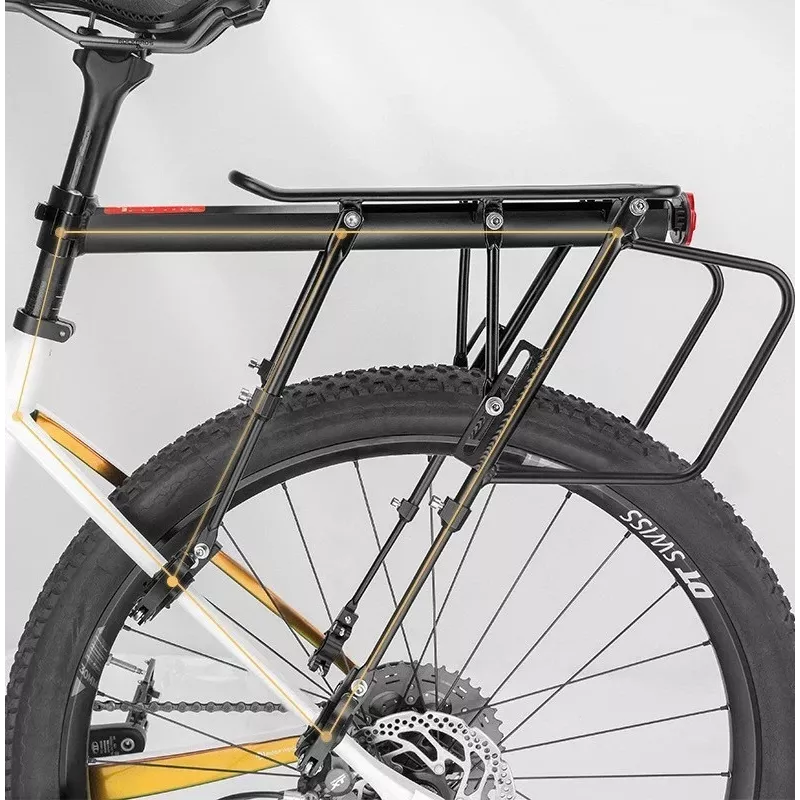 Rockbros 33210004001 czarny bagażnik rowerowy z półką