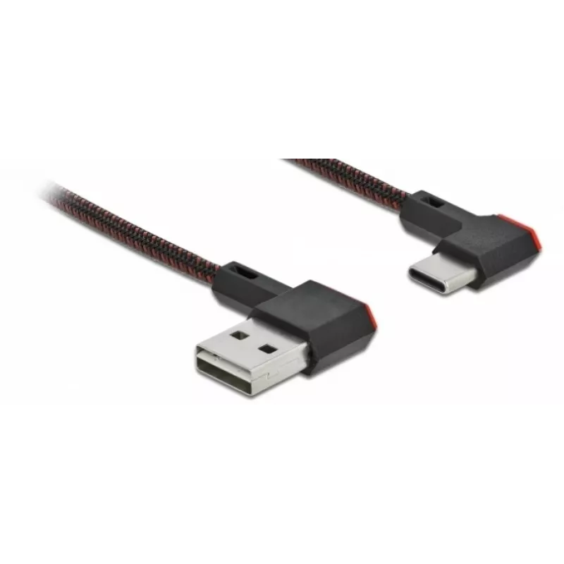 Kabel USB DeLOCK EASY-USB 2.0 wtyk męski typu A na wtyk męski typu C 0,5 m czarny