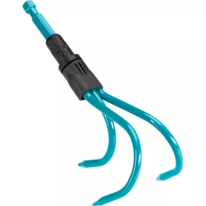 Zestaw kultywator i grabie combisystem (turkusowy/drewno, 30 cm, 9 cm)