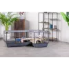 Klatka dla królika wewnętrzna ZOLUX Neolife Connect 101,5×54×51 cm — metalowa rama, plastikowa podstawa, szara