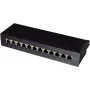 Logilink Panel krosowy biurko/ściana Cat.6A STP 12 portów, czarny (NP0019B)