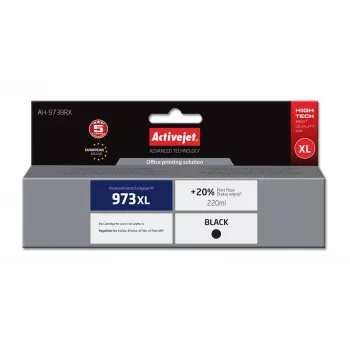 Tusz Activejet AH-973BRX (zamiennik HP 973XL L0S07AE; Premium; 220 ml; czarny)