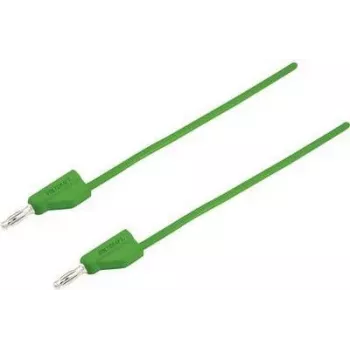 VOLTCRAFT Przewód pomiarowy [Wtyk 4 mm - Wtyk 4 mm] 1,5 m Zielony MSB-300 (MSB-300-1.5-GR)