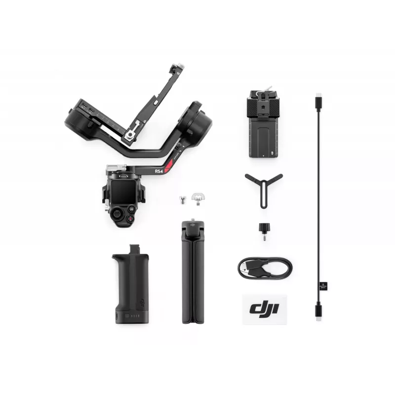 Ręczny stabilizator kamery DJI RS4, korpus aluminiowy, bateria 12h, 1,066 kg, czarny