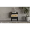 Cama INSERTO Szafka nocna, 2 szt., 50x40x61.5 cm, czarny + LED