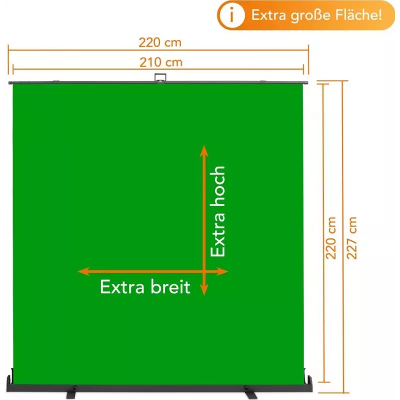 Walimex pro Roll-up Panel Hintergrund Green 210x220 (1023209)