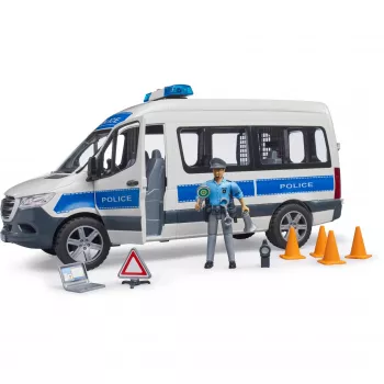 Zestaw Mercedes-Benz Policyjny Sprinter z figurką i modułem świetlno-dźwiękowym