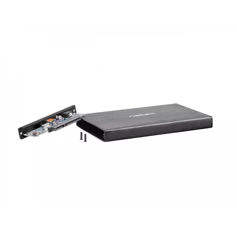 Obudowa NATEC RHINO GO USB 3.0 na 2,5'' SATA HDD/SSD, czarny aluminium