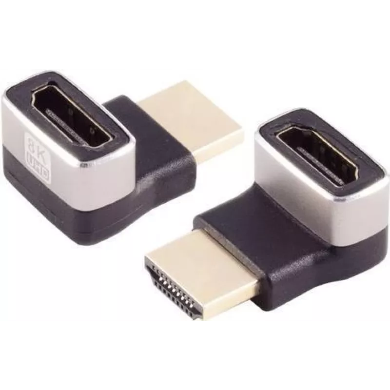 Adapter zmiany płci kabla S/CONN 10-01051 HDMI-A czarno-srebrny ze złoconymi stykami