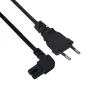 Kabel zasilający SAVIO CL-144, 3 m, kątowa wtyczka 2-pinowa do złącza IEC Typ E, czarny