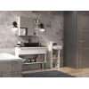 Szafka łazienkowa Top e shop NEL V DS BIEL POŁ — wolnostojąca, 3 półki, 300×300×850 mm, rama biała